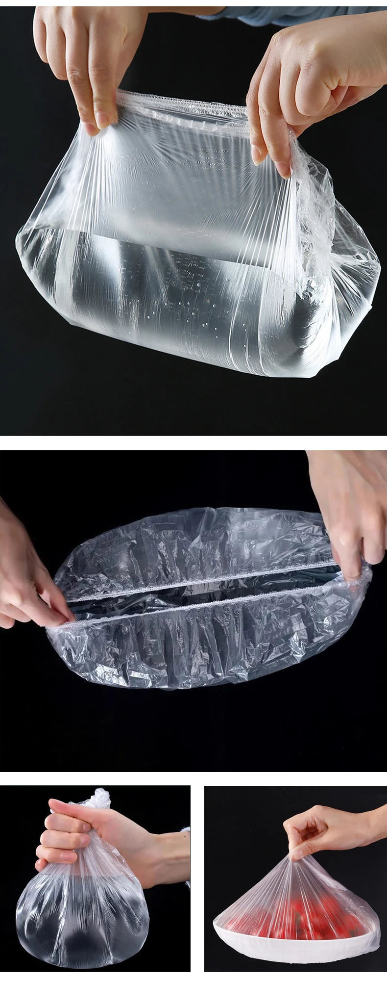 Elastic Food Covers for Bowls – Reusable Plastic Wrap Lids