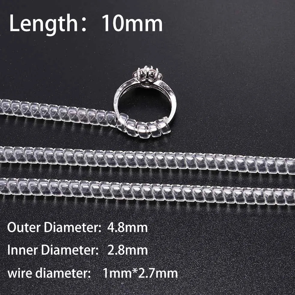 4pcs Ring Size Adjuster – Spiral Coil Guard for Loose Rings