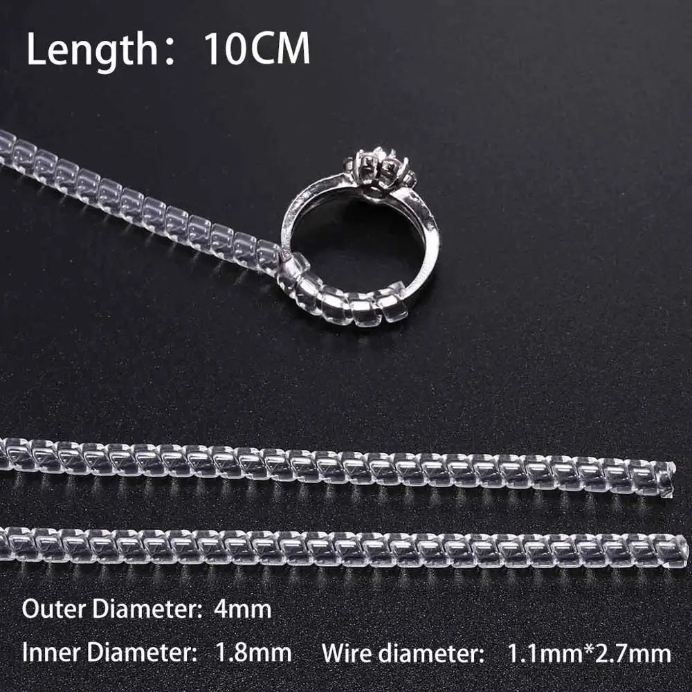 4pcs Ring Size Adjuster – Spiral Coil Guard for Loose Rings