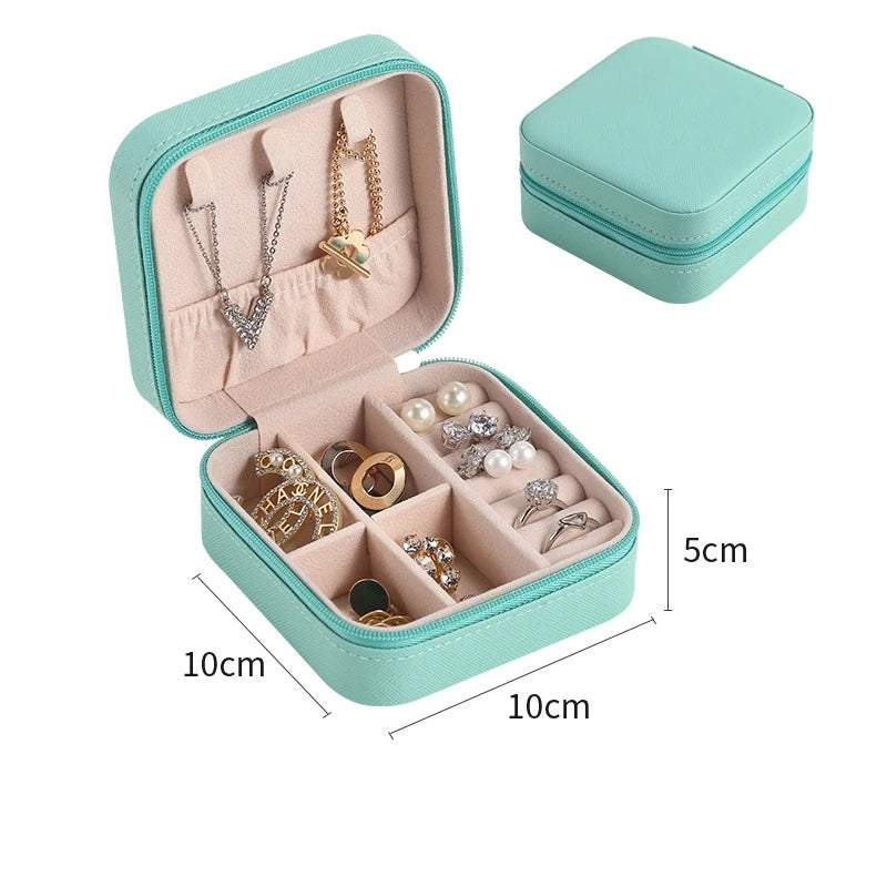 Mini Jewelry Storage Box for Women – Travel PU Leather Case