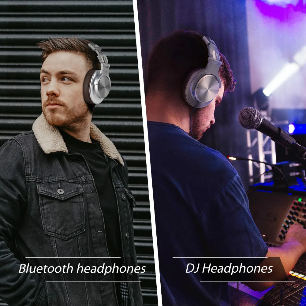 Wired & Wireless Bluetooth 5.2 Over-Ear Headphones with Mic