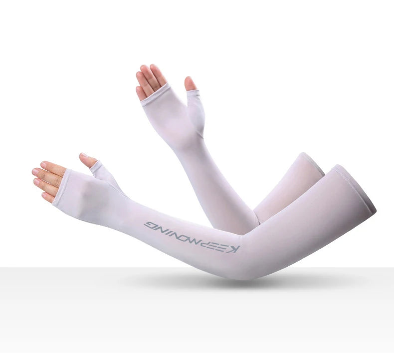 Ice Silk Arm Sleeves –UV Sun Protection for Men & Women Outdoor Sports