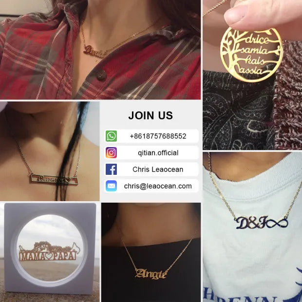 Custom Engraved 3D Name Bar Necklace – Stainless Steel Jewelry
