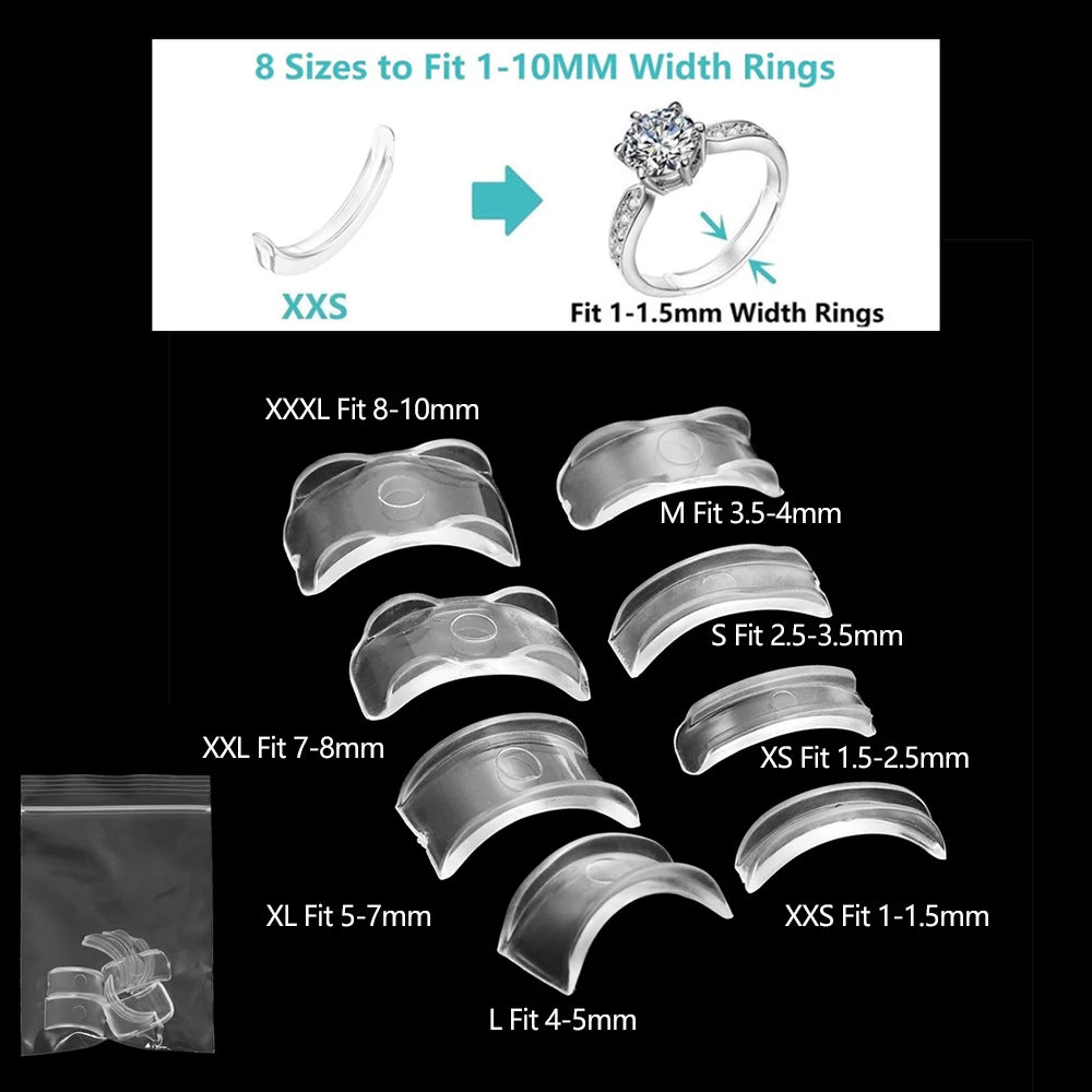 4pcs Ring Size Adjuster – Spiral Coil Guard for Loose Rings