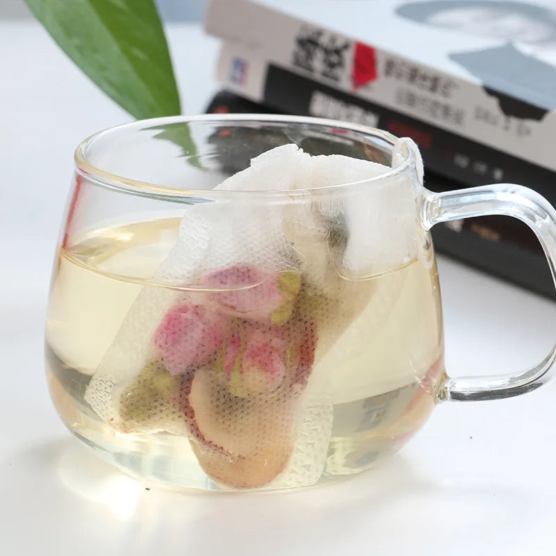 100 Pcs Disposable Tea Bags – Food Grade Non-Woven Infuser Bags