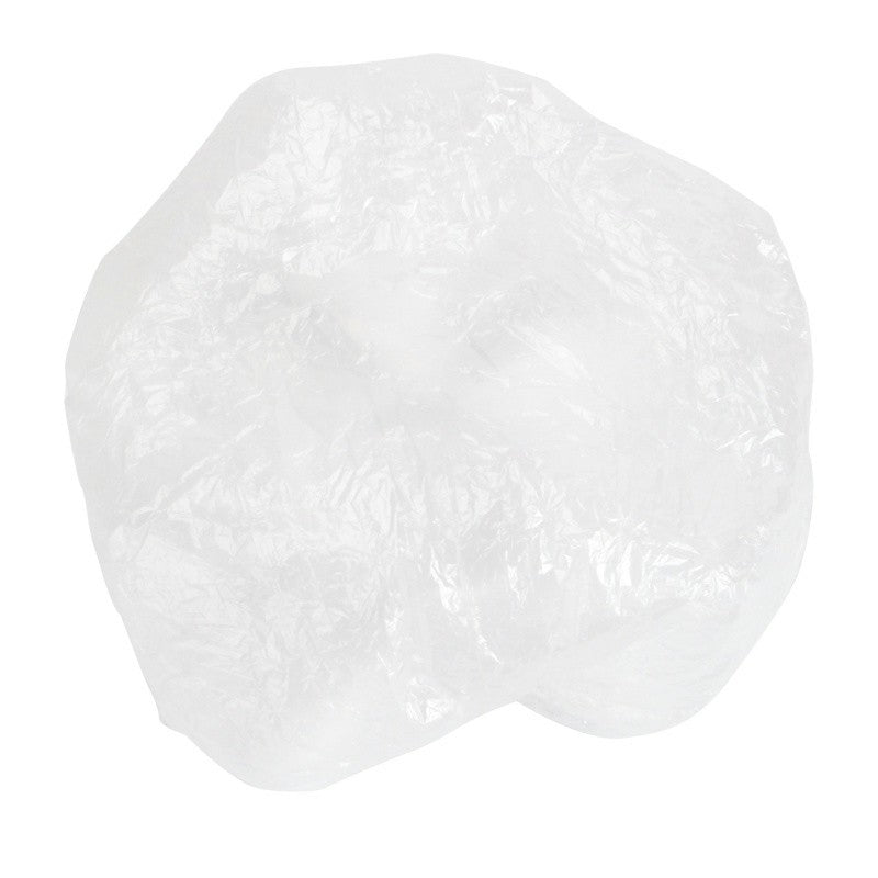 100PCS Elastic Clear Bathing Hair Care Protector Hat Disposable Shower Cap