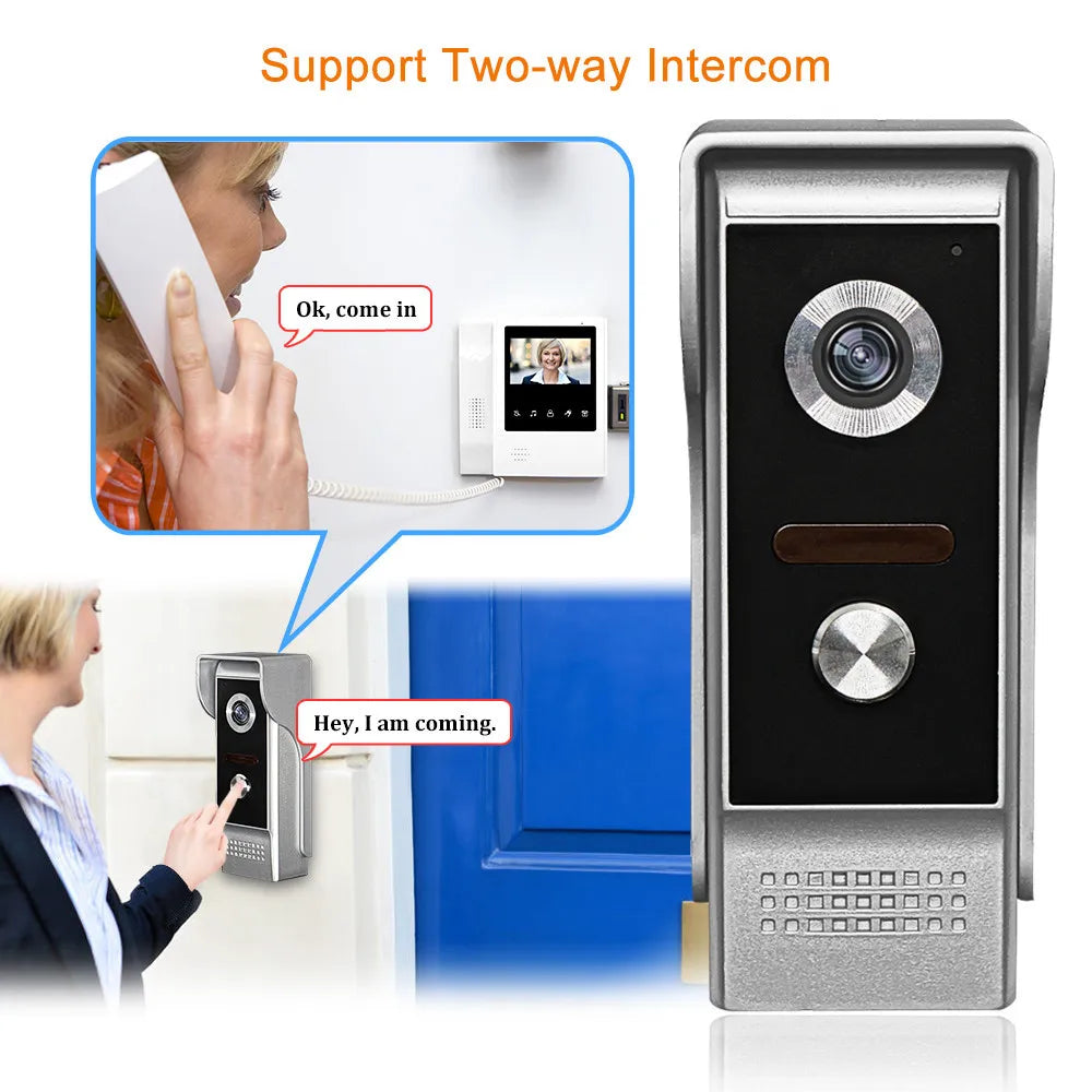 700TVL Waterproof Video Doorbell – Intercom & IR Night Vision