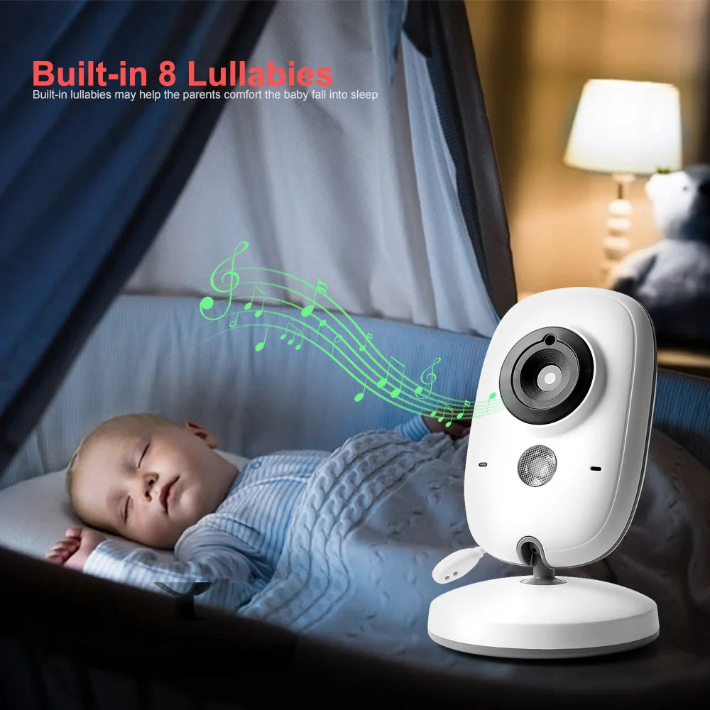 Wireless Video Baby Monitor – 3.2" LCD, Night Vision, 2-Way Talk