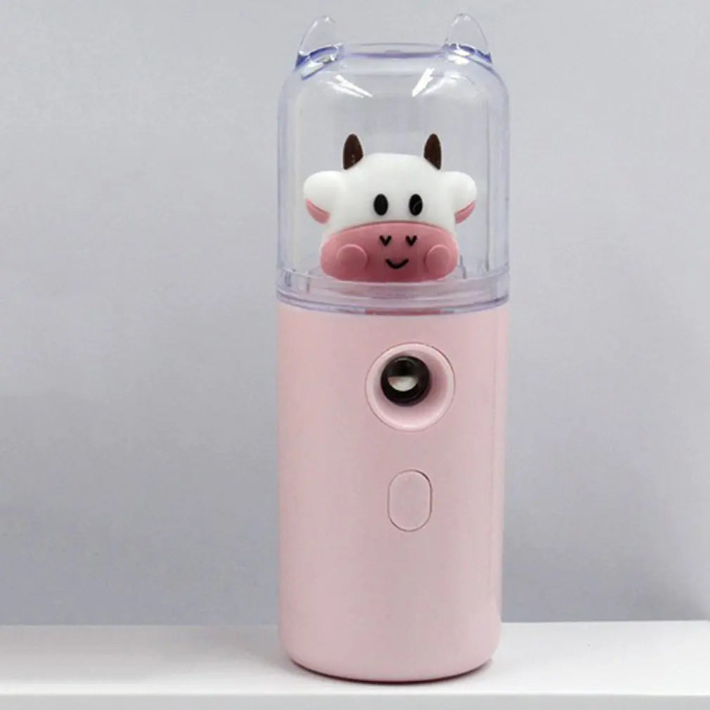 Cute Cow USB Nano Mist Sprayer & Humidifier for Skin Hydration
