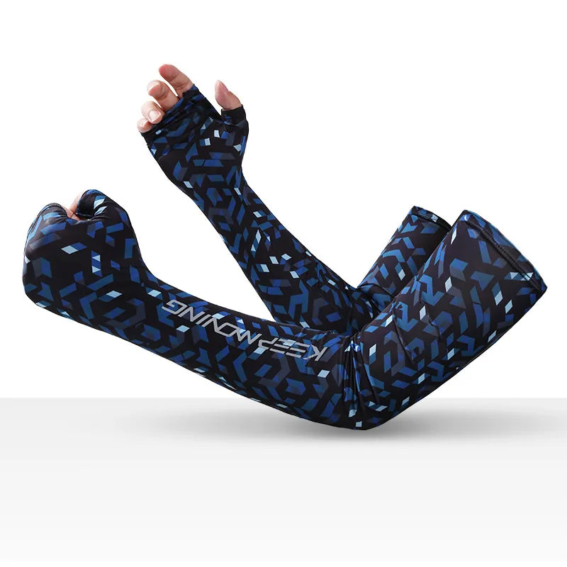Ice Silk Arm Sleeves –UV Sun Protection for Men & Women Outdoor Sports