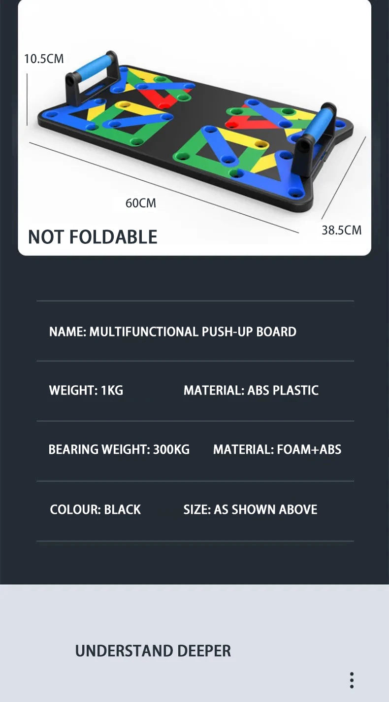 Portable Push-Up Board Set–Foldable Fitness Bar for Full Body Training