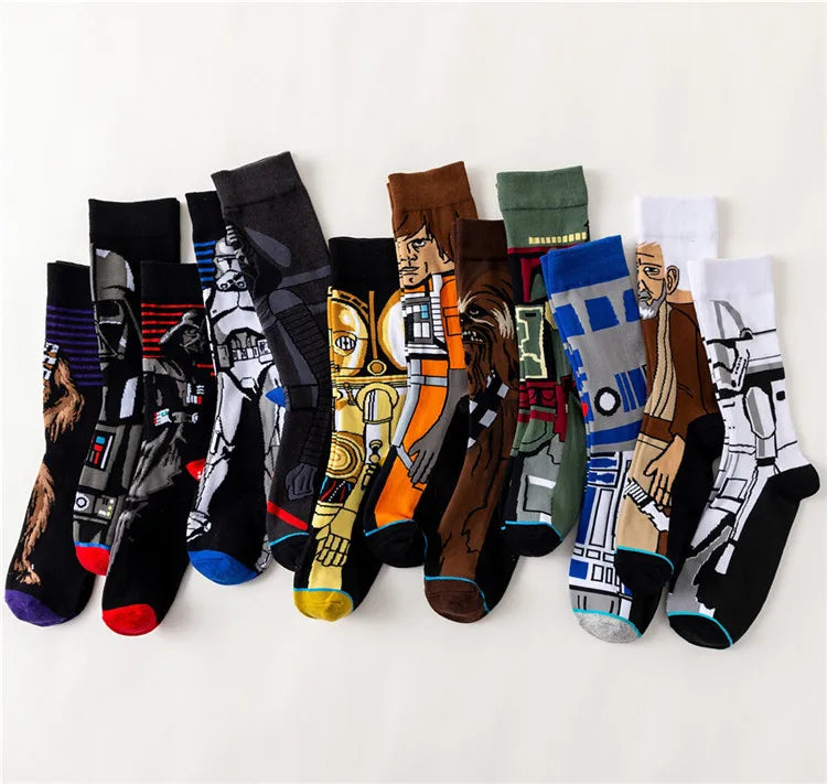 Star Wars Yoda R2-D2 Cosplay Socks Pair