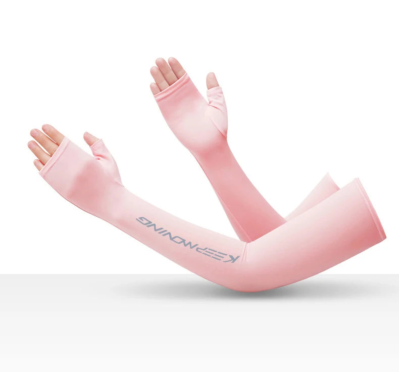 Ice Silk Arm Sleeves –UV Sun Protection for Men & Women Outdoor Sports