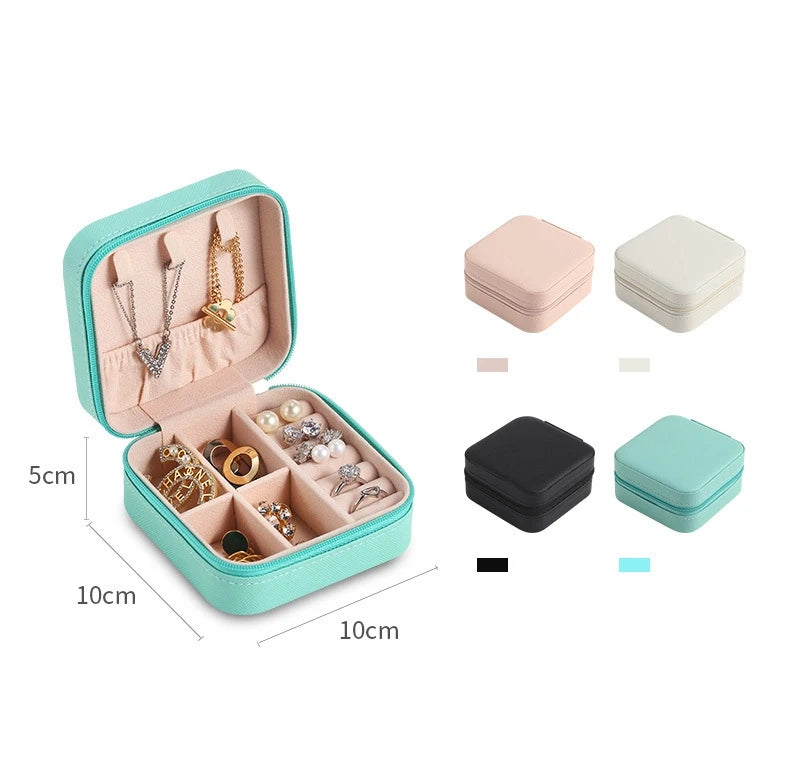 Mini Jewelry Storage Box for Women – Travel PU Leather Case