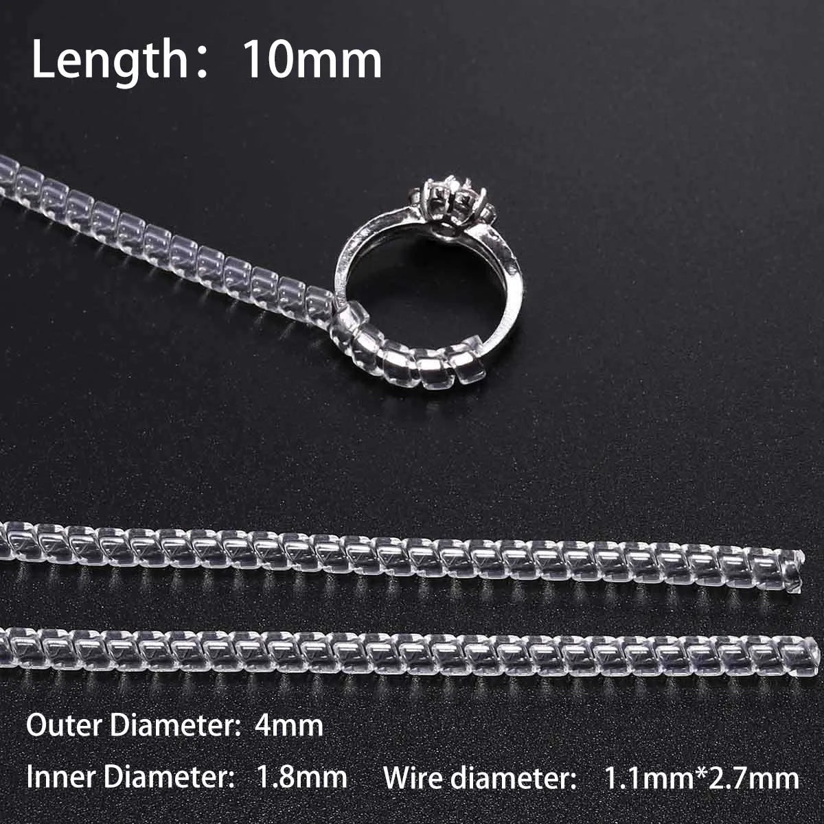 4pcs Ring Size Adjuster – Spiral Coil Guard for Loose Rings