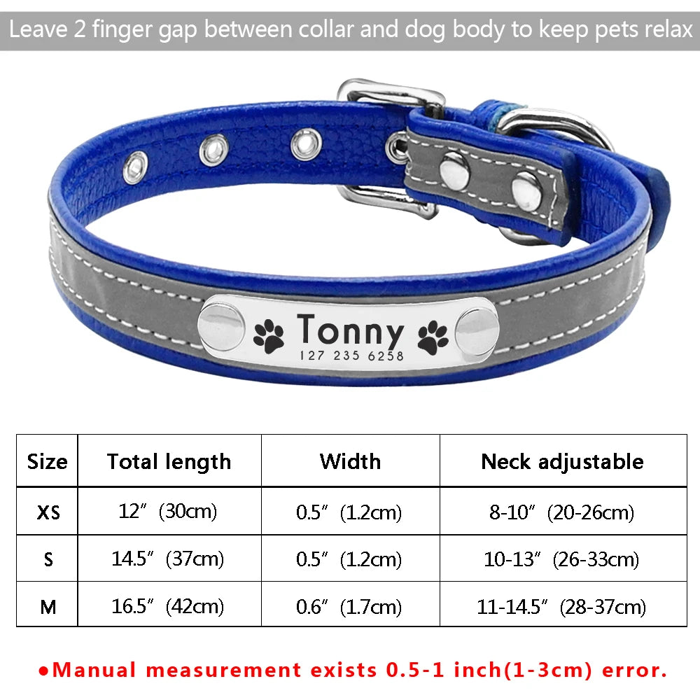 Custom Leather Pet Collar – Engraved Rhinestone Dog Collar