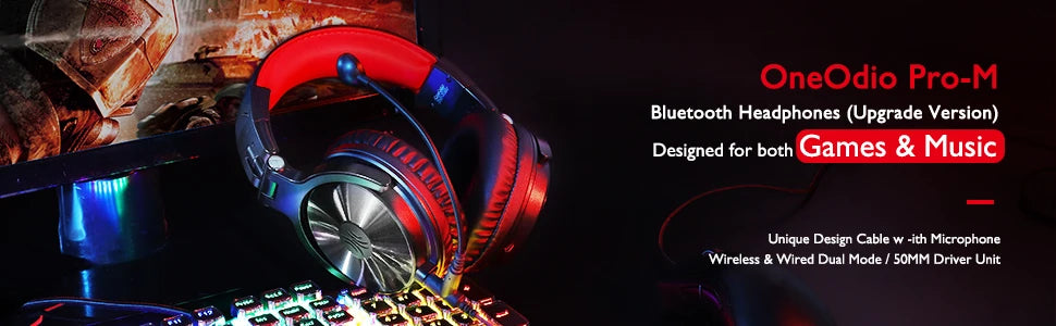2-in-1 Bluetooth 5.2 Headphones – Wireless & Wired with Mic