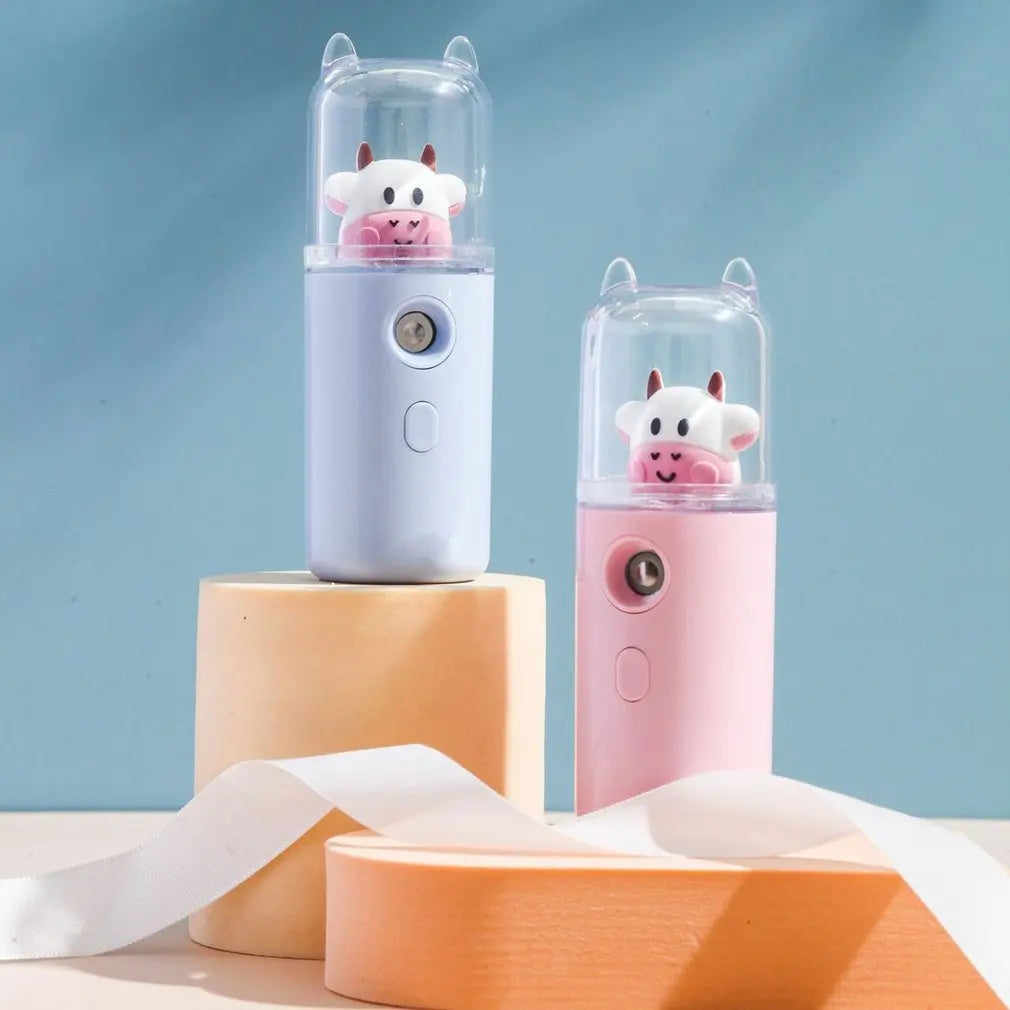 Cute Cow USB Nano Mist Sprayer & Humidifier for Skin Hydration