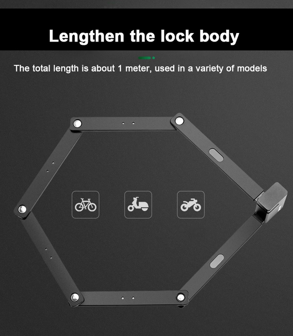 Foldable Bicycle Lock – High Security Anti-Theft Bike Accessory