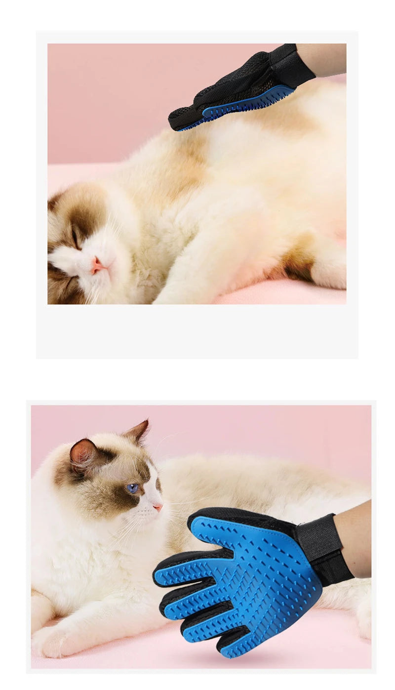 Pet Grooming Glove – Deshedding Brush & Bath Massage Tool for Cats & Dogs