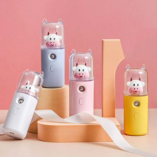 Cute Cow USB Nano Mist Sprayer & Humidifier for Skin Hydration