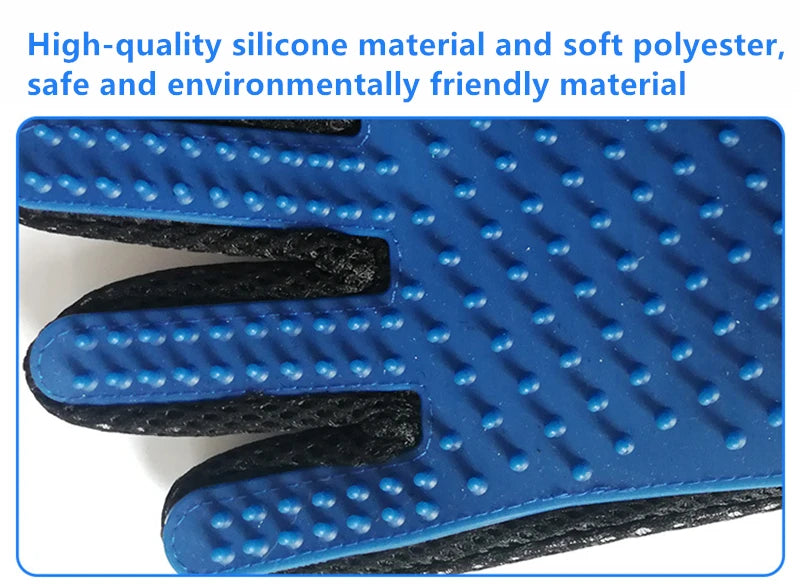 Pet Grooming Glove – Deshedding Brush & Bath Massage Tool for Cats & Dogs