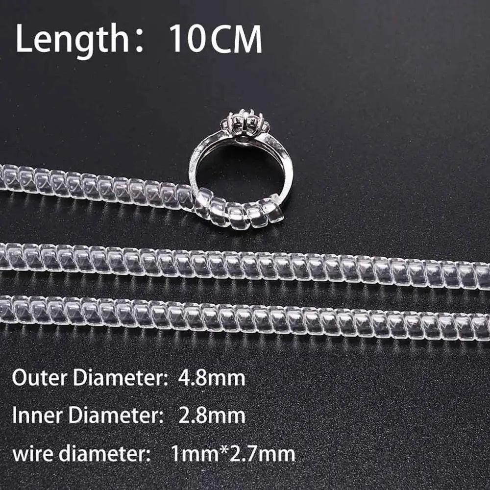 4pcs Ring Size Adjuster – Spiral Coil Guard for Loose Rings
