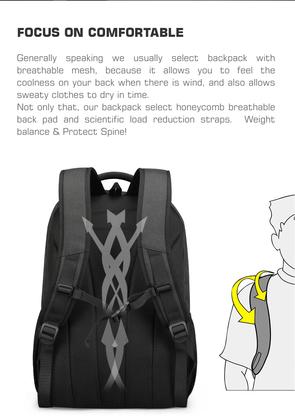 Cartmela Anti-Theft Laptop Backpack for Men