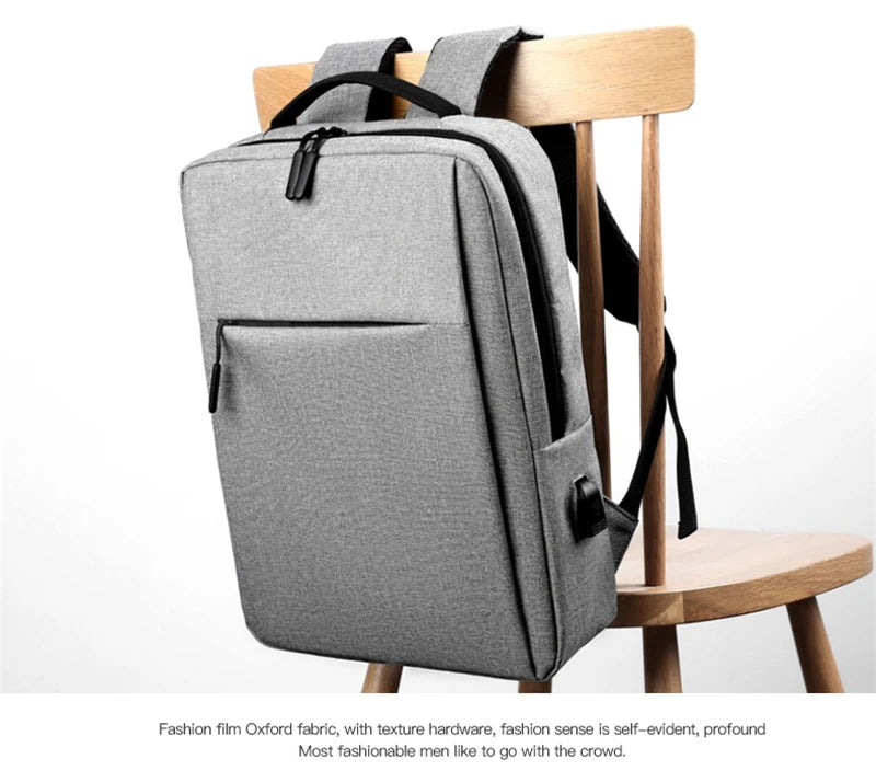 15.6" Waterproof Nylon Laptop Backpack with USB Charging Port