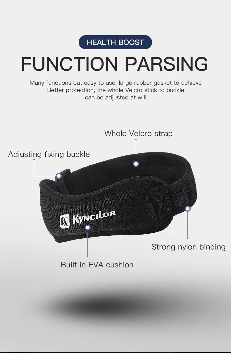 Patellar Tendon Knee Strap – Adjustable Support Brace for Sports