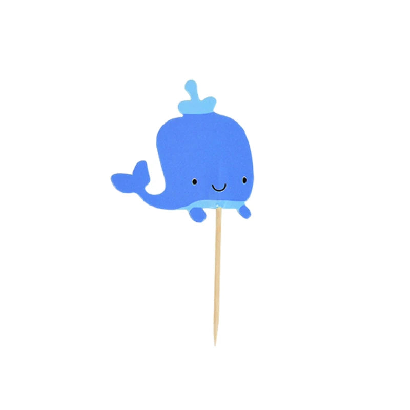 24pcs Ocean Cupcake Toppers – Under the Sea Party Decorations