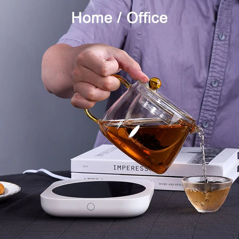 Electric Coffee Mug Warmer – 80°C Heating Plate for Desk Use