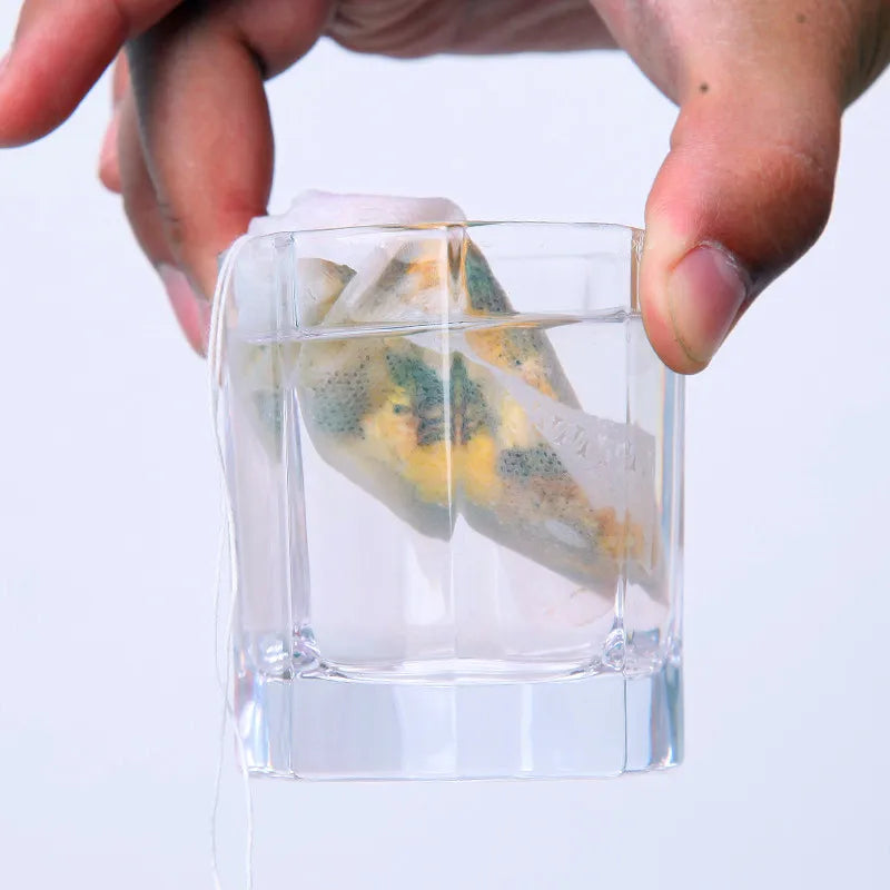 100 Pcs Disposable Tea Bags – Food Grade Non-Woven Infuser Bags