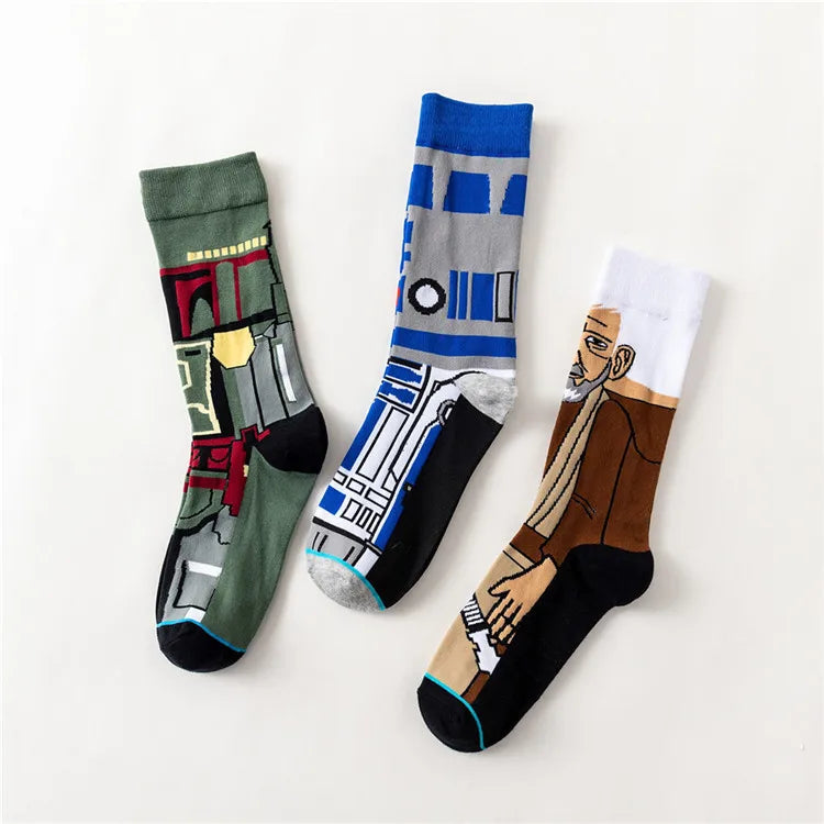 Star Wars Yoda R2-D2 Cosplay Socks Pair