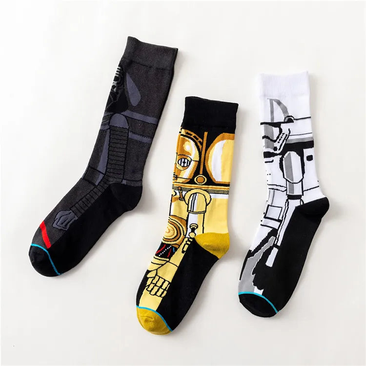 Star Wars Yoda R2-D2 Cosplay Socks Pair