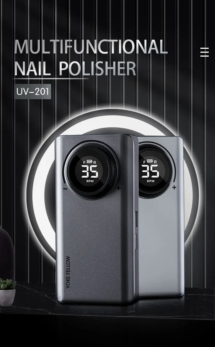 35000RPM Electric Nail Drill – Rechargeable Manicure Gel Polisher
