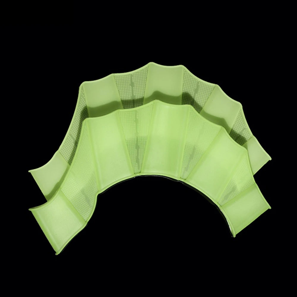 Silicone Webbed Swim Gloves – Training Fins for Adults & Kids
