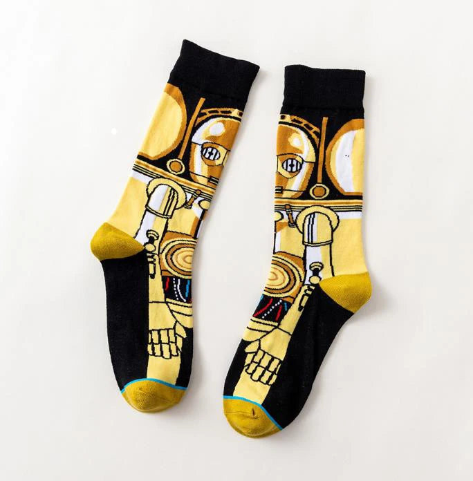 Star Wars Yoda R2-D2 Cosplay Socks Pair