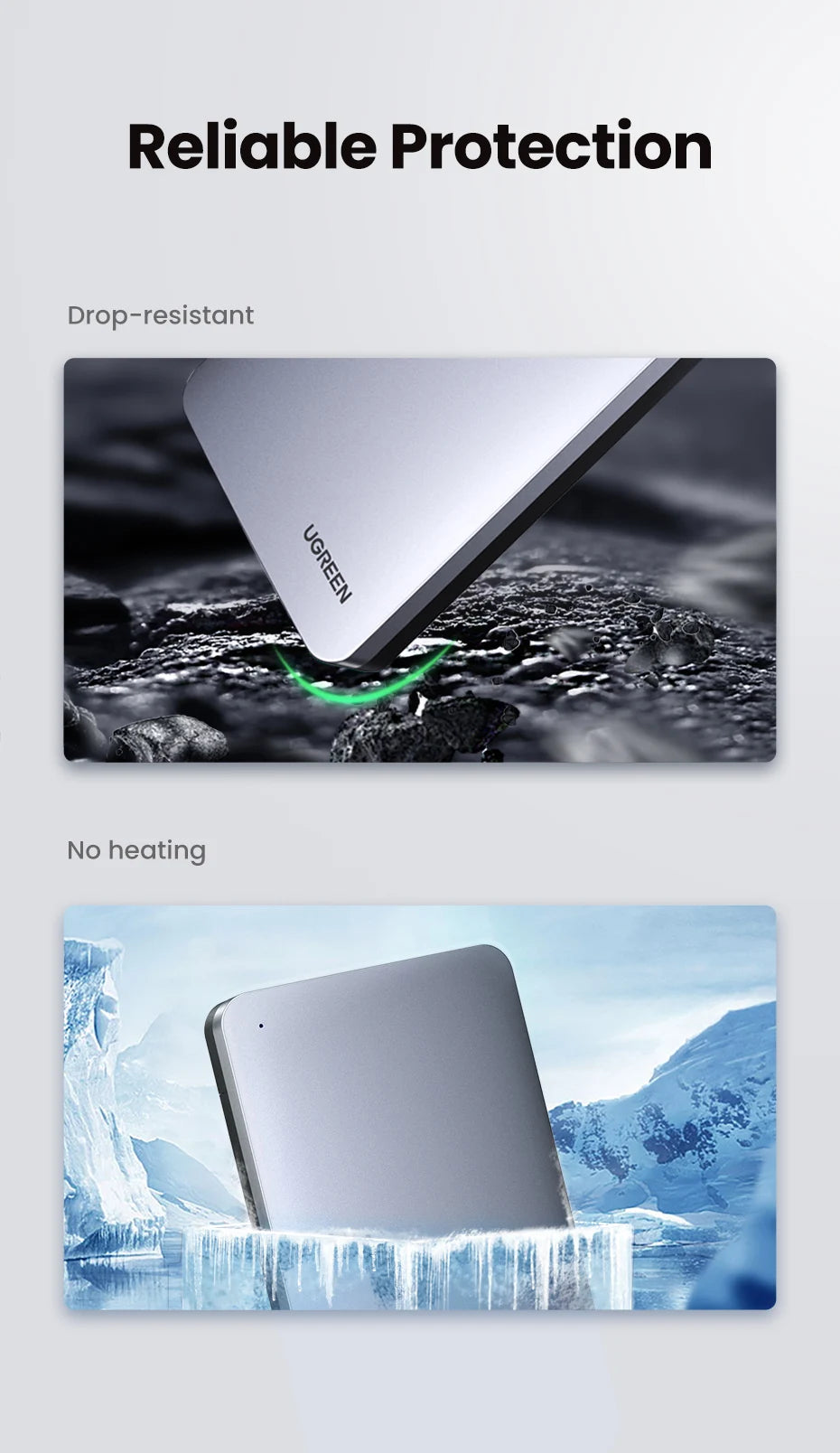 2.5" SATA to USB-C 3.1 Gen 2 HDD SSD Enclosure Aluminum Case