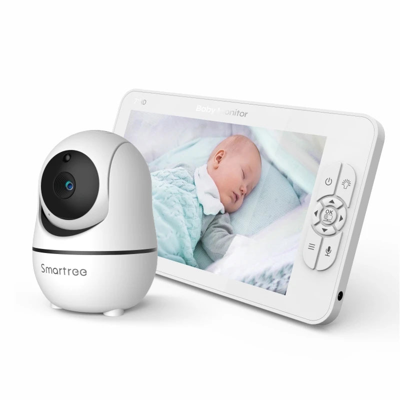 7" 1080P HD Split Screen Baby Monitor – Dual Cameras & Remote Control