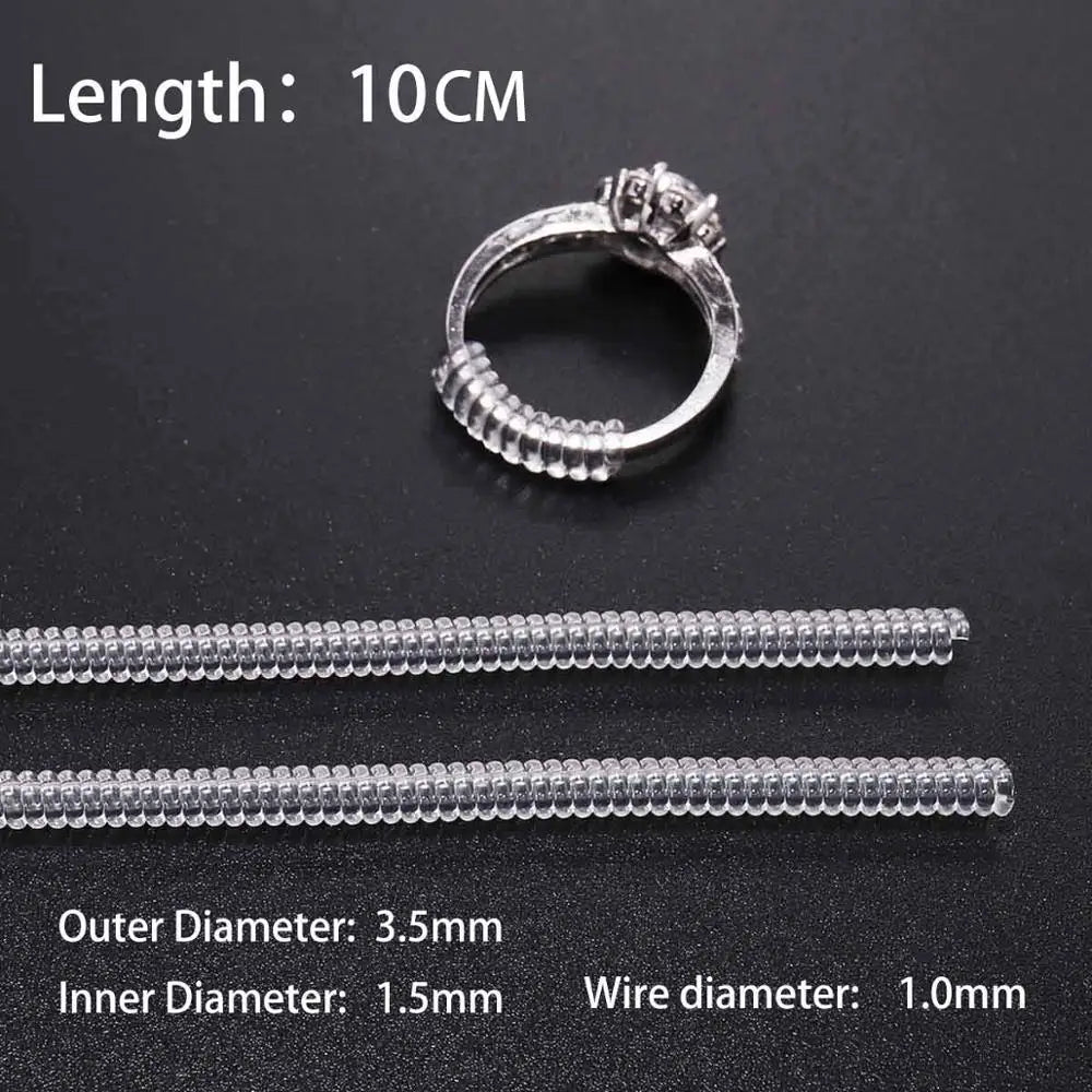 4pcs Ring Size Adjuster – Spiral Coil Guard for Loose Rings