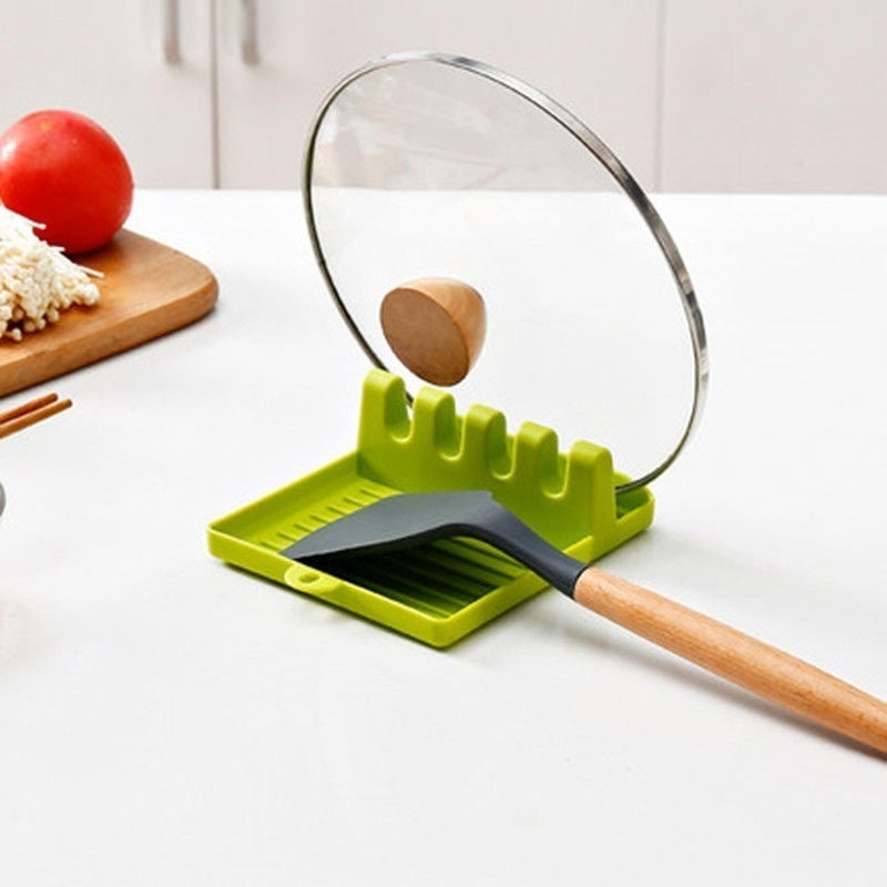 Kitchen Utensil Holder – Non-Slip Spoon & Spatula Rest Organizer
