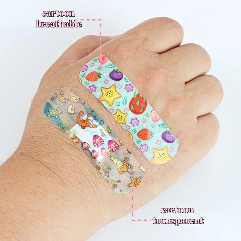 100pcs Waterproof Cartoon Band Aids – Kids Adhesive Wound Strips