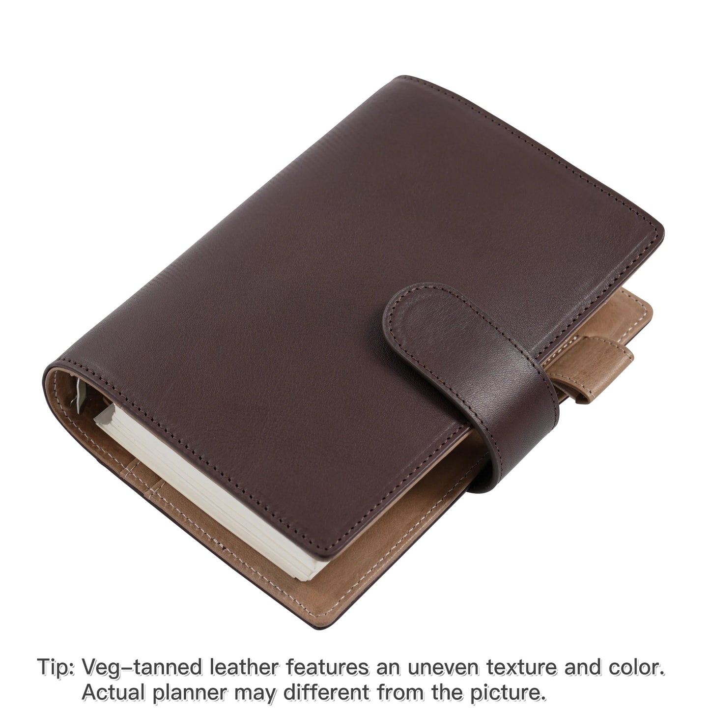 Elite Personal Size Rings Planner – Vegetable Tanned Leather, 25mm Rings