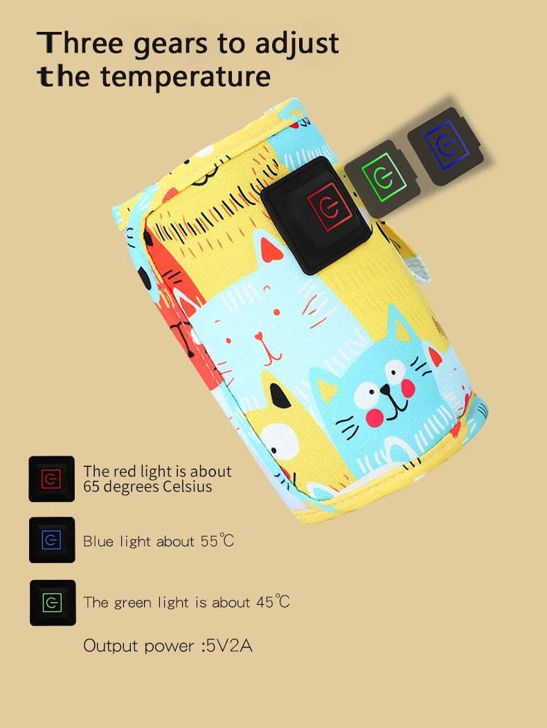 USB Bottle Warmer – Portable Milk & Water Heater Bag