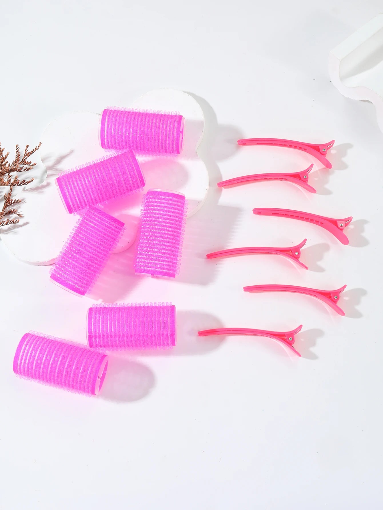 12pcs Self-Adhesive Hair Curlers & Bangs Clips for Styling Wigs