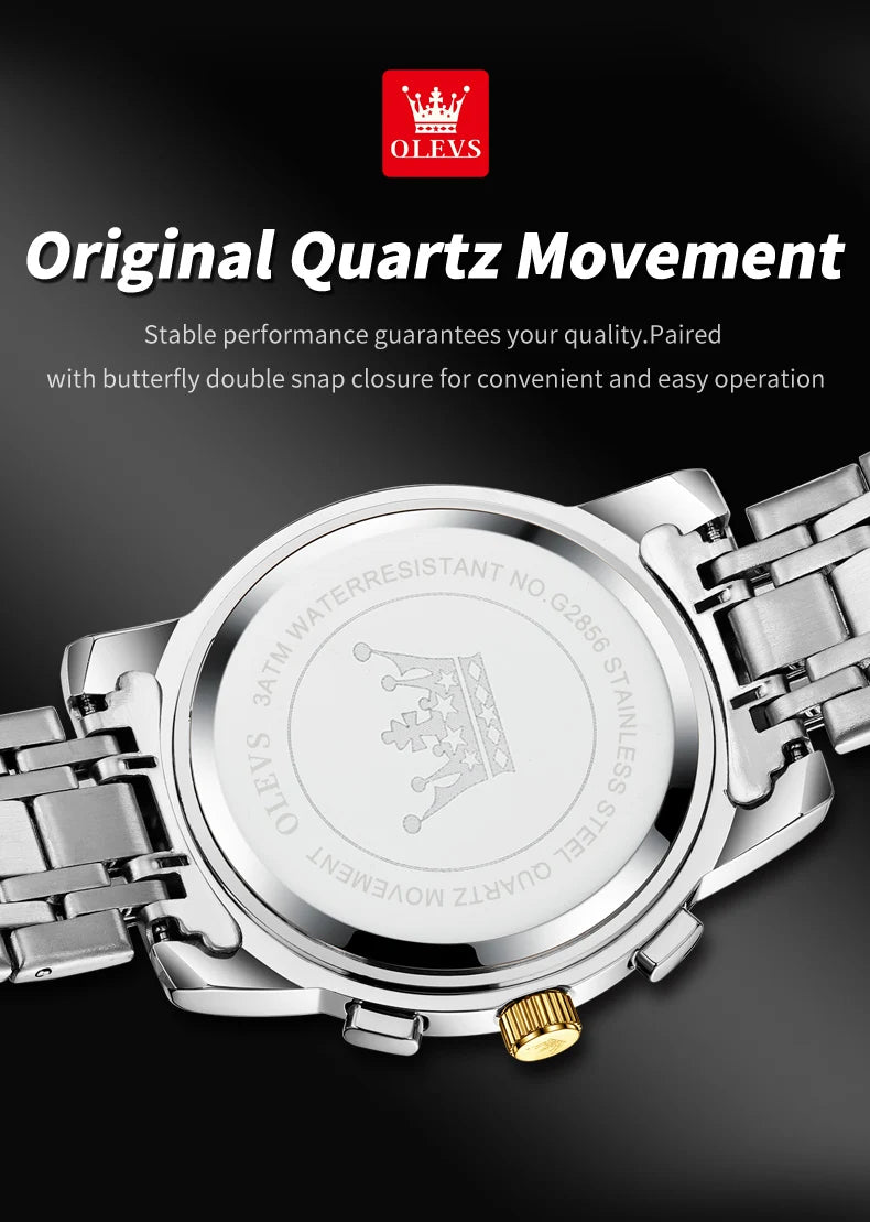 Cartmela 2856 Men’s Quartz Watch – Skeleton Flywheel Chronograph