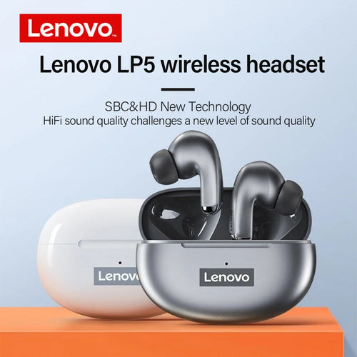 Lenovo LP5 TWS Bluetooth Earbuds | 9D HiFi Stereo Wireless Audio