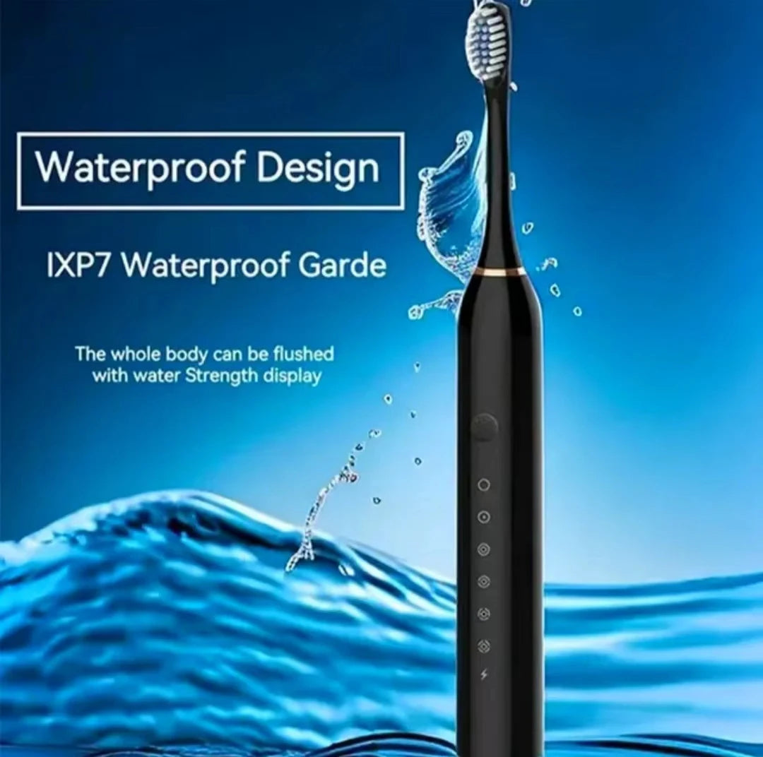 Sonic Electric Toothbrush for Adults | 3 DuPont Heads, USB Rechargeable, IPX7 Waterproof