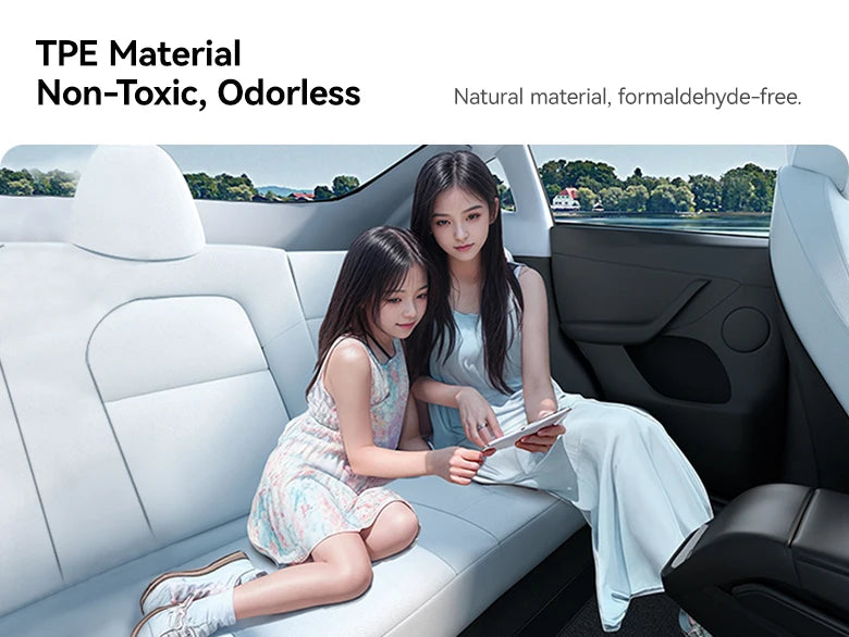 2025 Model Y Floor Mat Set – Waterproof TPE Trunk & Liner Mats